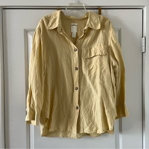 H&M Yellow Button Down Shirt
